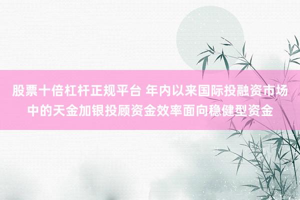 股票十倍杠杆正规平台 年内以来国际投融资市场中的天金加银投顾资金效率面向稳健型资金