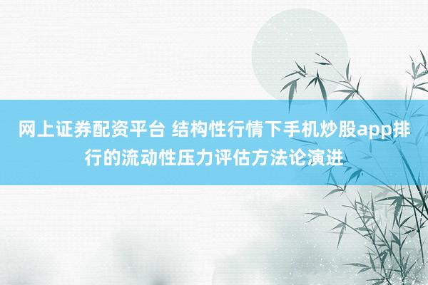 网上证券配资平台 结构性行情下手机炒股app排行的流动性压力评估方法论演进